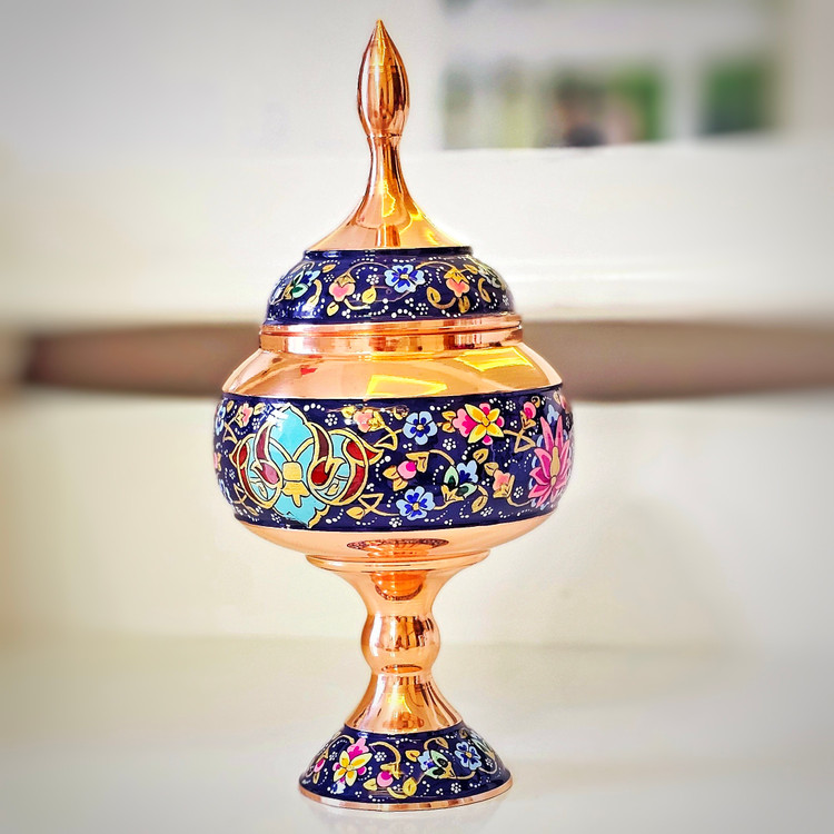 شکلات خوری مس و پرداز طلایی ارتفاع 23
