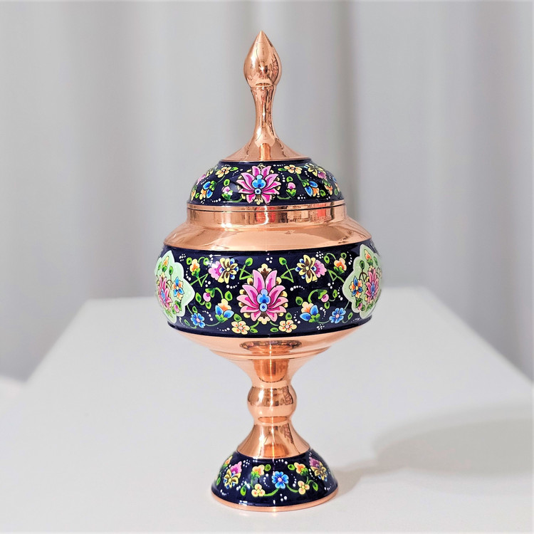 شکلات خوری پایه دار مس و پرداز ارتفاع 29