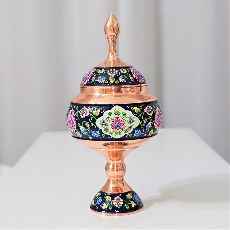 شکلات خوری پایه دار مس و پرداز ارتفاع 29
