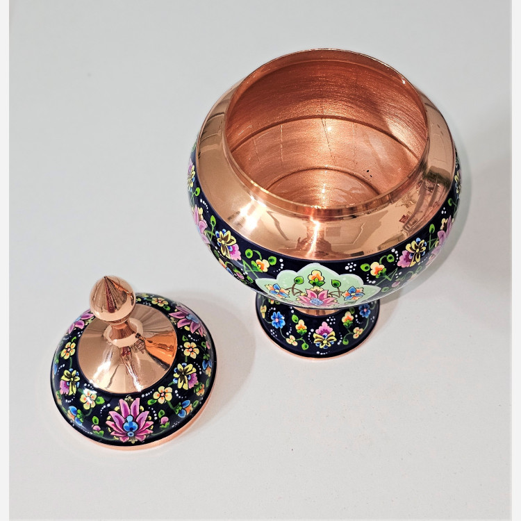 شکلات خوری پایه دار مس و پرداز ارتفاع 29