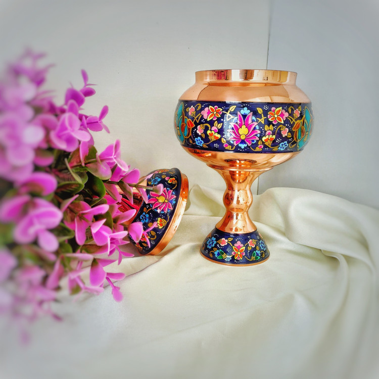 شکلات خوری مس و پرداز طلایی ارتفاع 29