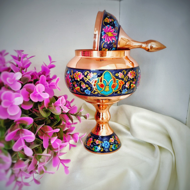 شکلات خوری مس و پرداز طلایی ارتفاع 29