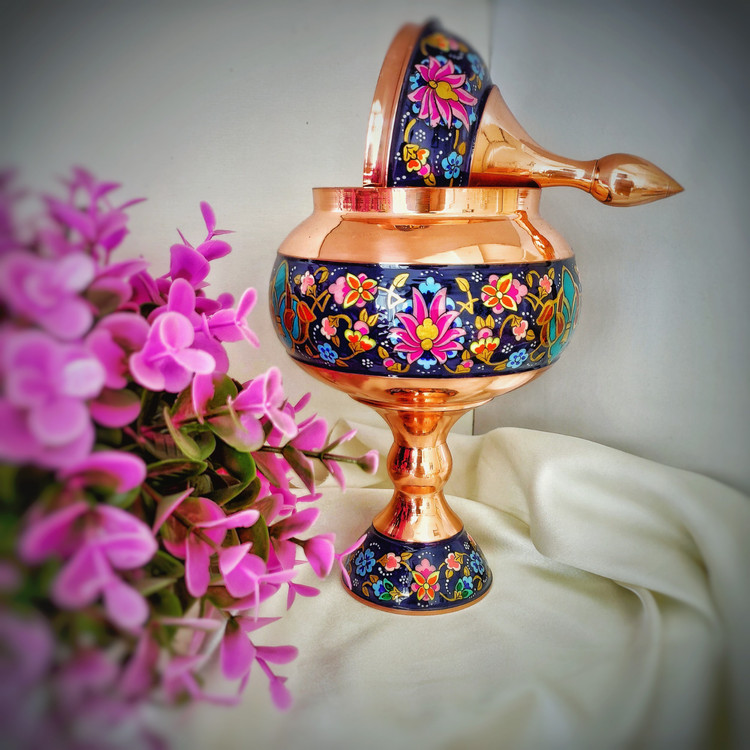 شکلات خوری مس و پرداز طلایی ارتفاع 29