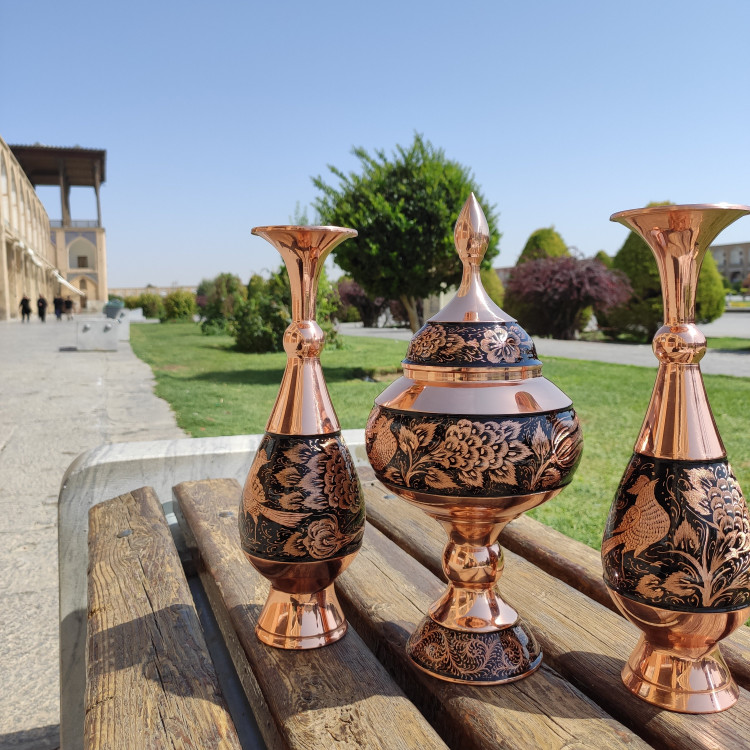 شکلات خوری مسی مدل الماس تراش ارتفاع 31