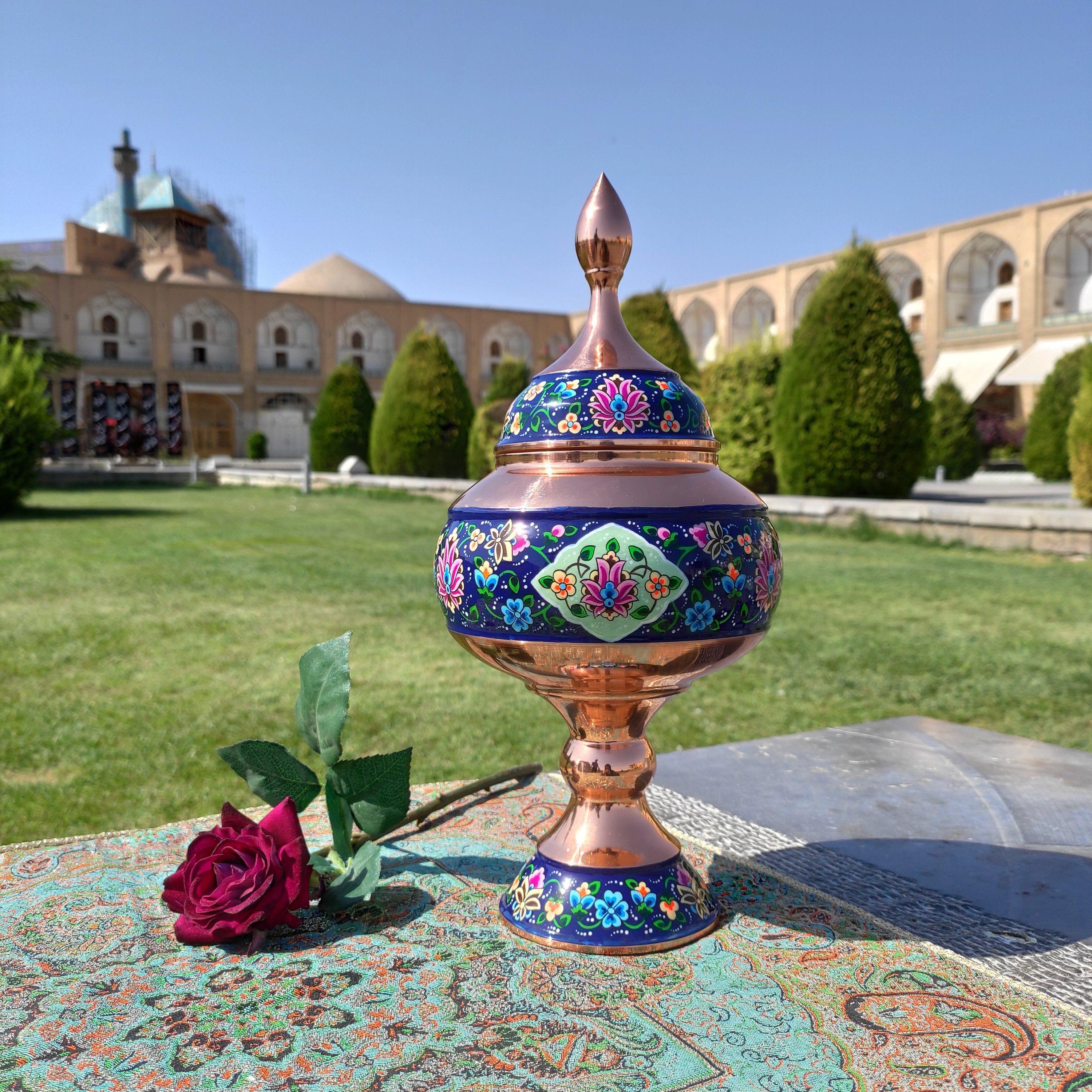 شکلات خوری پایه دار مس و پرداز ارتفاع 30