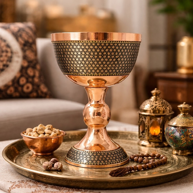 سنگاب مس و خاتم سایز 5