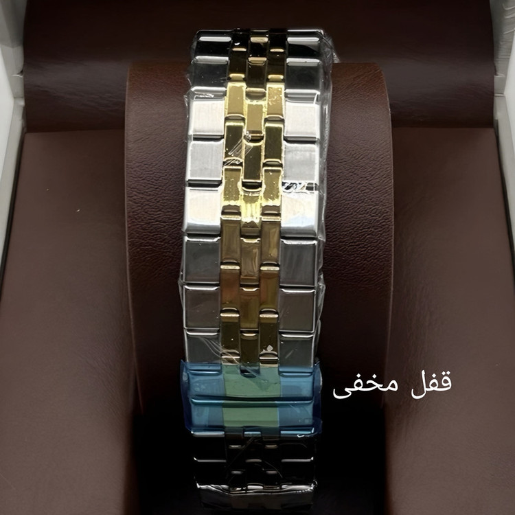 ساعت مچی عقربهای کوارتز مردانه بین باند مدل کلاسیک اسپرت دی جاست بند استیل صفحه طرحدار کد BN4