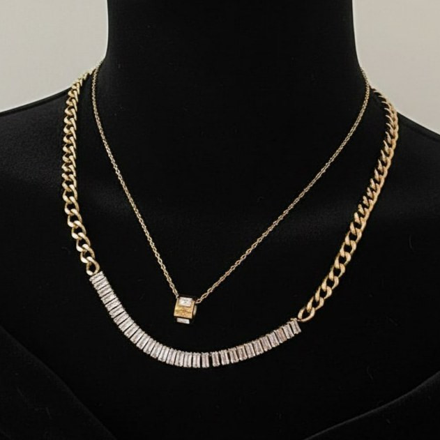 گردنبند و آویز زنانه و دخترانه جواهری طرح هندوانه تنوع طرح رنگ ثابت کد zmc (پس کرایه)