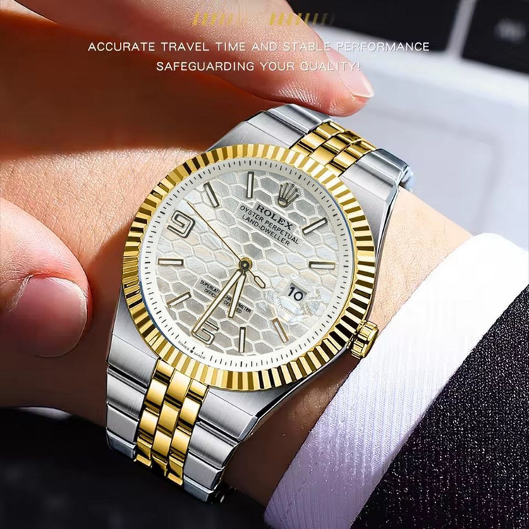 ساعت مچی عقربهای کوارتز مردانه مدل دیت جاست قفل مخفی کد 006