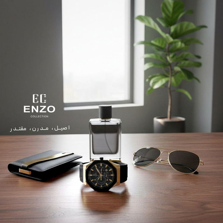 ساعت مچی عقربهای کوارتز مردانه انزو مدل سه موتوره کرونوگراف کد EC-3120