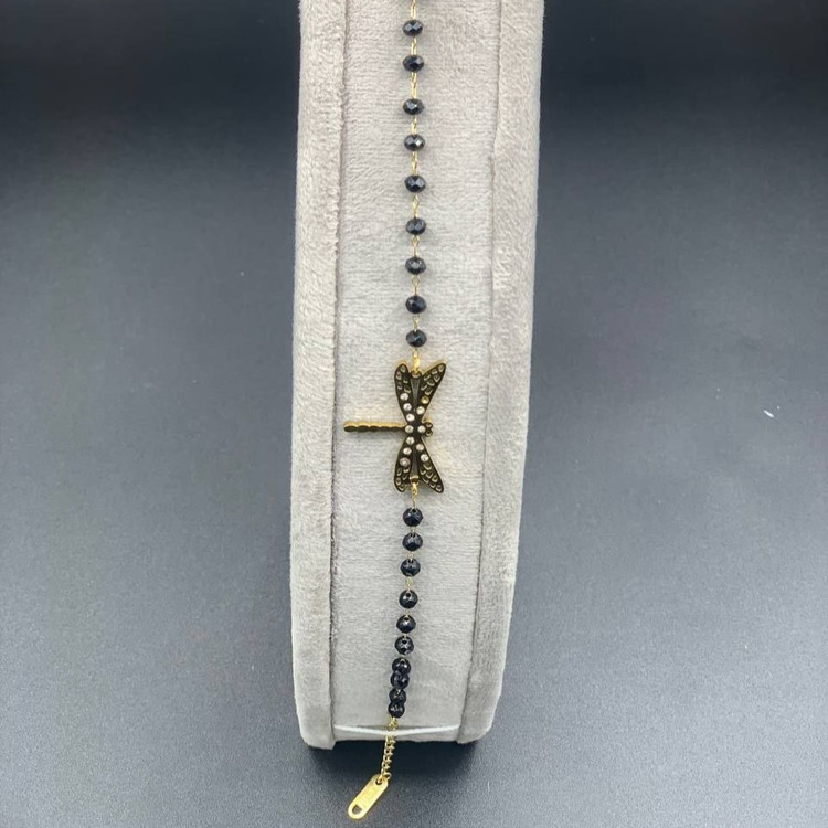 دستبند زنانه طرح آویز دایره ای رنگ ثابت با کیفیت بالا کد zel (پس کرایه)