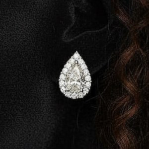 گوشواره زنانه مینیمال در طرح های متنوع گل و پروانه و اشک نگین کاری شده رنگ کاملا ثابت کد ztj (پس کرایه)