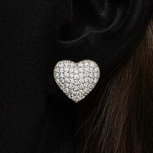 گوشواره زنانه مینیمال طرح برگ نگین کاری شده رنگ کاملا ثابت کد ztj (پس کرایه)