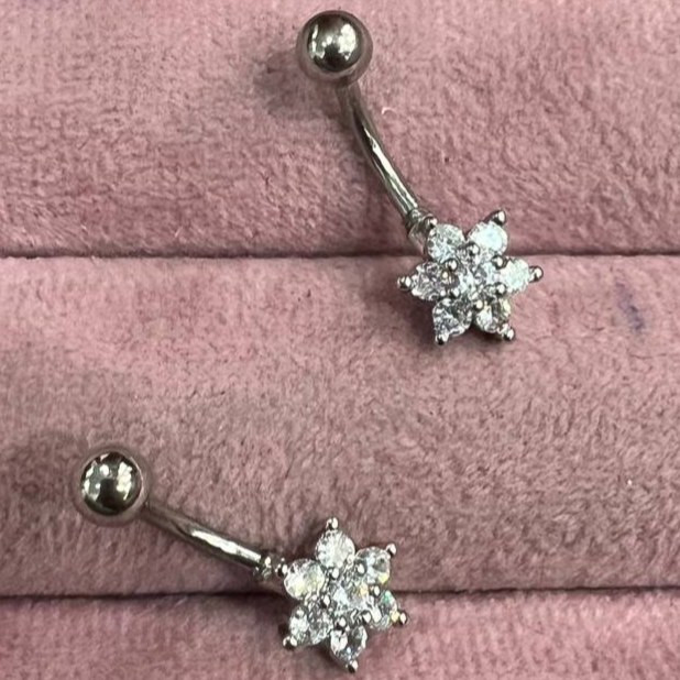 پیرسینگ ناف جواهری طرح قلب فرشته استیل عیار 316 رنگ ثابت ضد حساسیت کد zsf (پس کرایه)