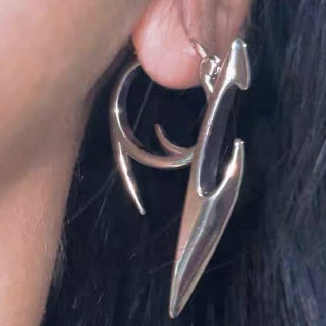 گوشواره استیل زنانه طرح سایبری رنگ ثابت و ضد حساسیت کد sf (پس کرایه)