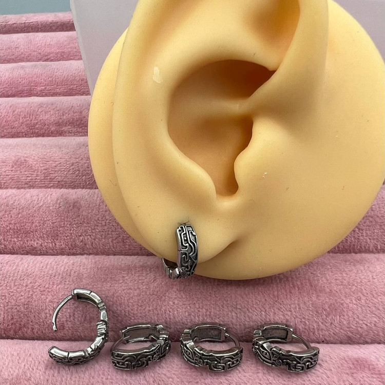 گوشواره استیل زنانه طرح اسپرت حلقه ای تنوع طرح رنگ ثابت و ضد حساسیت کد sf (پس کرایه)