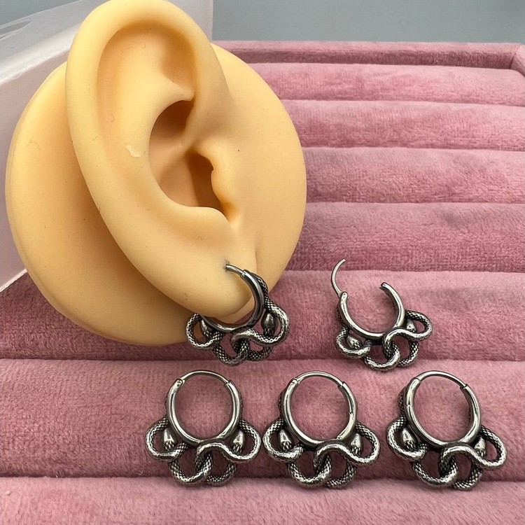 گوشواره استیل زنانه طرح اسپرت حلقه ای تنوع طرح رنگ ثابت و ضد حساسیت کد sf (پس کرایه)