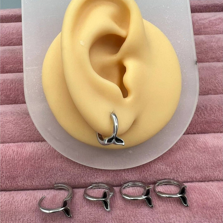 گوشواره استیل زنانه طرح حلقه ای اسپرت تنوع طرح رنگ ثابت و ضد حساسیت کد sf (پس کرایه)