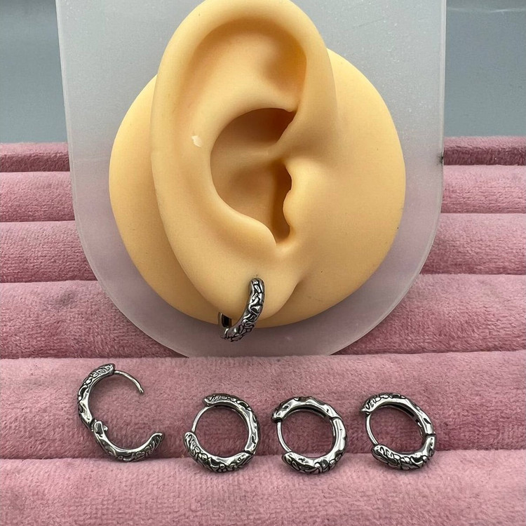 گوشواره استیل زنانه طرح حلقه ای اسپرت تنوع طرح رنگ ثابت و ضد حساسیت کد sf (پس کرایه)
