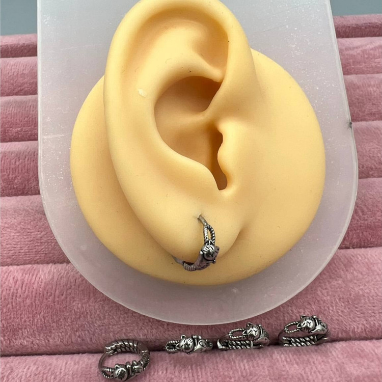 گوشواره استیل زنانه طرح حلقه ای اسپرت تنوع طرح رنگ ثابت و ضد حساسیت کد sf (پس کرایه)