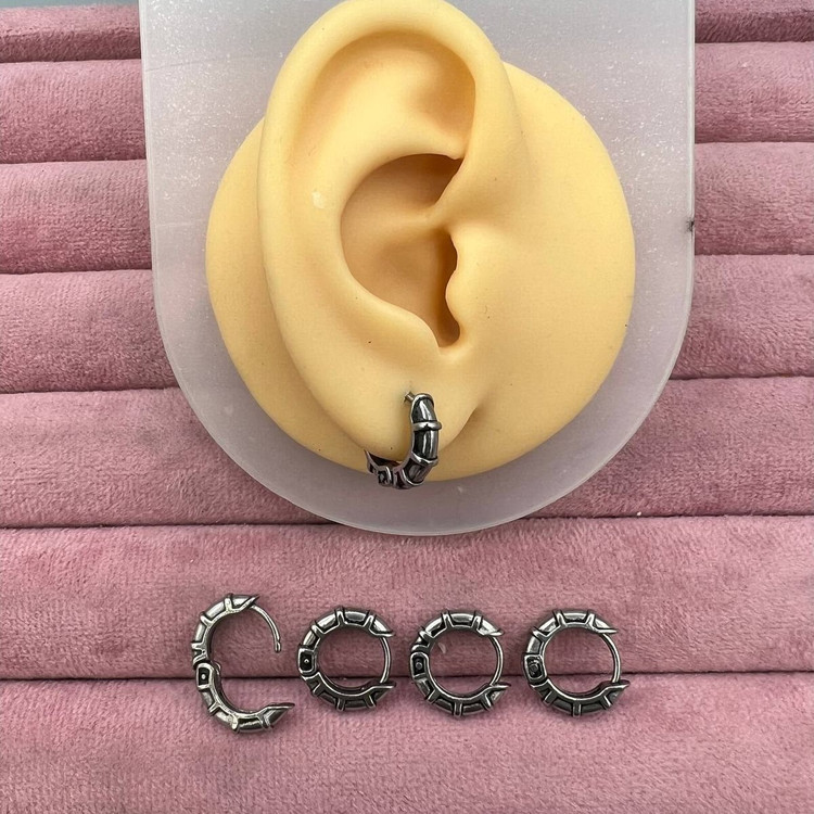 گوشواره استیل زنانه طرح حلقه ای اسپرت تنوع طرح رنگ ثابت و ضد حساسیت کد sf (پس کرایه)