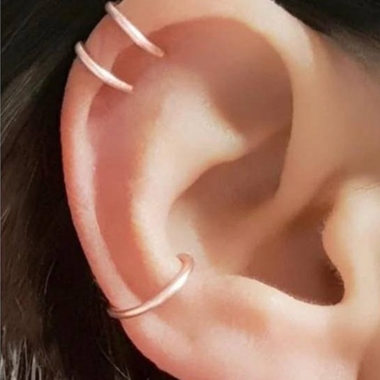 پیرسینگ گوش و لب و بینی استیل طرح فیک فنری حلقه ای رنگ ثابت و ضد حساسیت کد sf (پس کرایه)