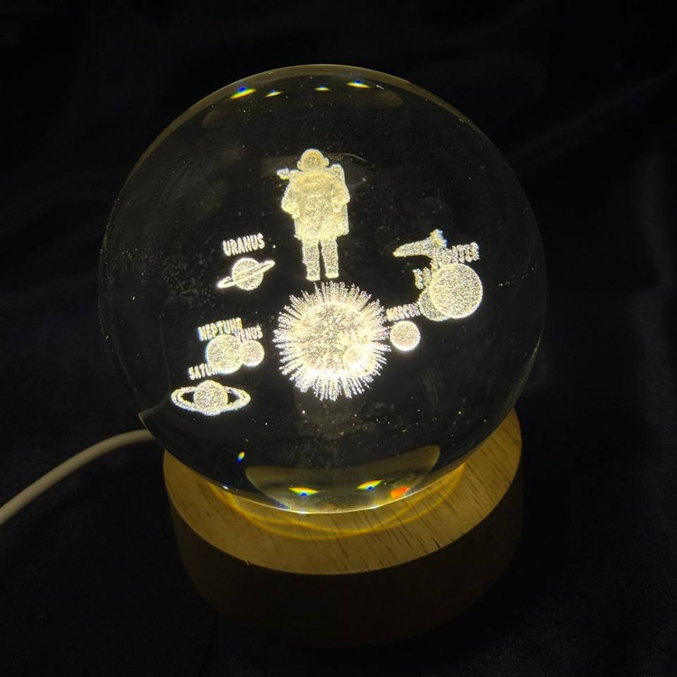 دکوری گوی کریستالی Led ال ای دی دار طرح قاصدک تنوع طرح کد sm (پس کرایه)