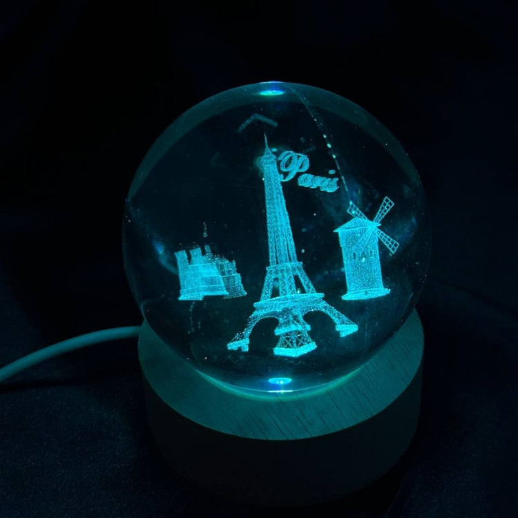 دکوری گوی کریستالی Led ال ای دی دار طرح فرشته تنوع طرح و رنگ کد sm (پس کرایه)