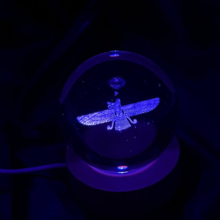 دکوری گوی کریستالی Led ال ای دی دار طرح فرشته تنوع طرح و رنگ کد sm (پس کرایه)