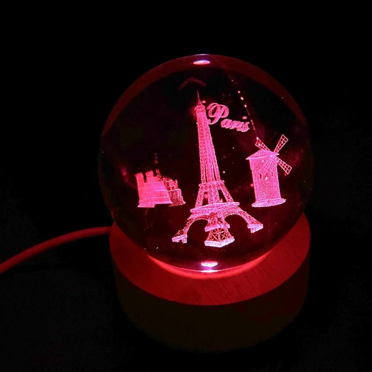 دکوری گوی کریستالی Led ال ای دی دار طرح فرشته تنوع طرح و رنگ کد sm (پس کرایه)