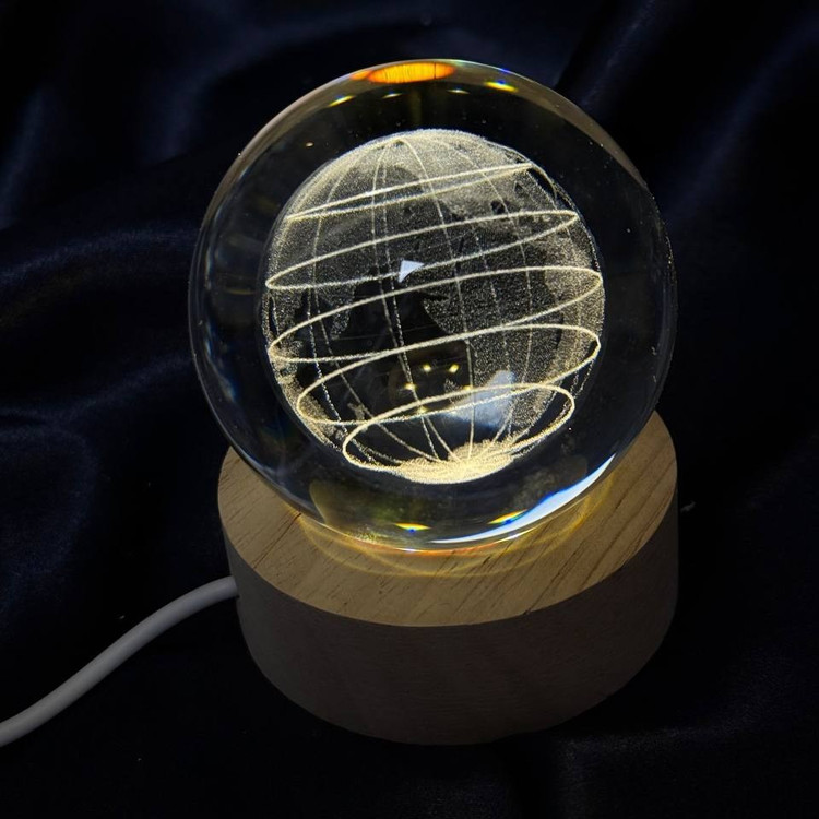 دکوری گوی کریستالی Led ال ای دی دار طرح دختر و پسر تنوع طرح و رنگ کد sm (پس کرایه)