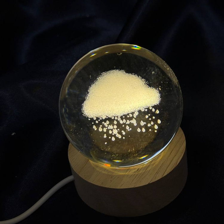 دکوری گوی کریستالی Led ال ای دی دار طرح دختر و پسر تنوع طرح و رنگ کد sm (پس کرایه)