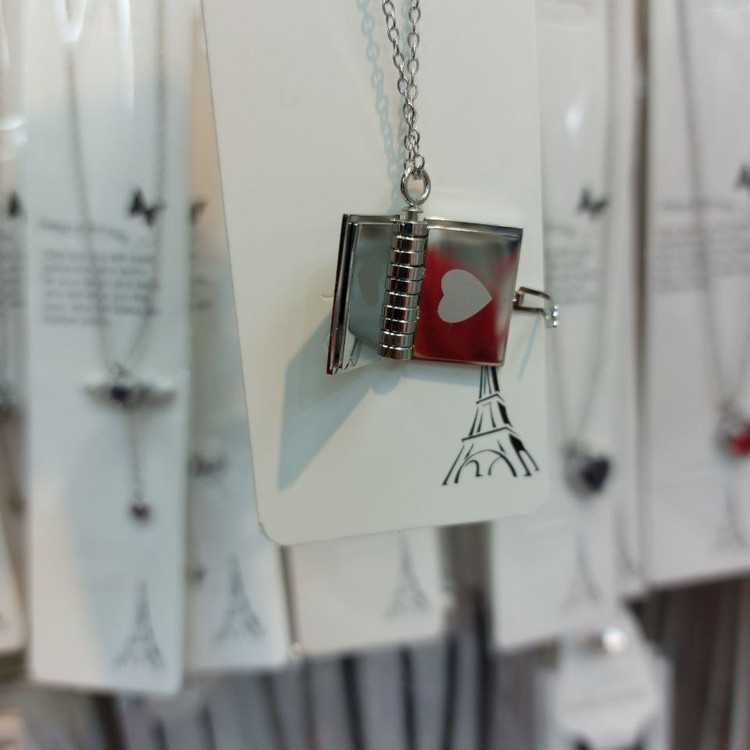 گردنبند و آویز پلاک استیل طرح دفترچه عشق مناسب حکاکی اسم،تاریخ تولد و غیره رنگ کاملا ثابت کدmp تنوع طرح