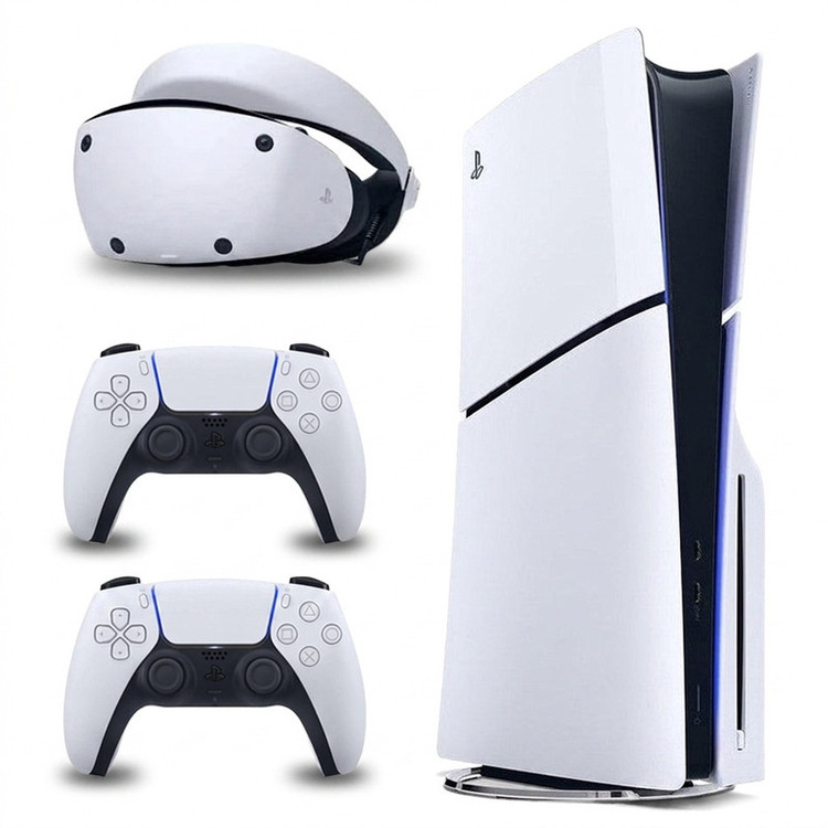 کنسول بازی سونی مدل PlayStation 5 Slim ظرفیت 1 ترابایت ریجن 2016A اروپا به همراه دسته اضافی و هدست VR2