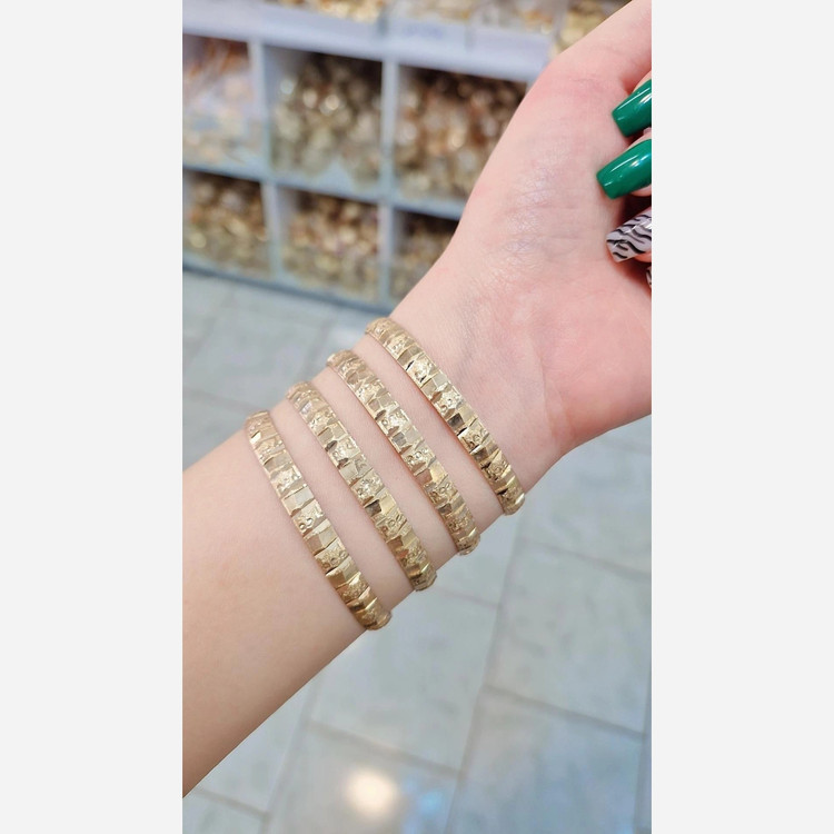 النگو طلا روس زنانه طرح طلا رنگ ثابت دو عددی