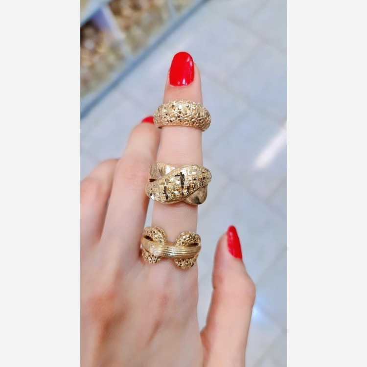 انگشتر زنانه طرح طلا شیک طلاروس ابکاری شده
