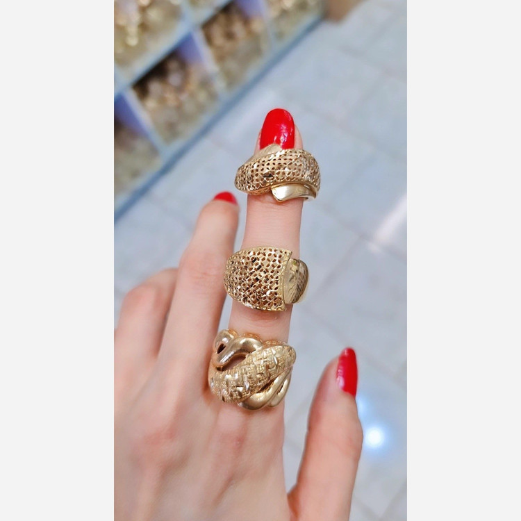 انگشتر زنانه طرح طلا شیک طلاروس ابکاری شده