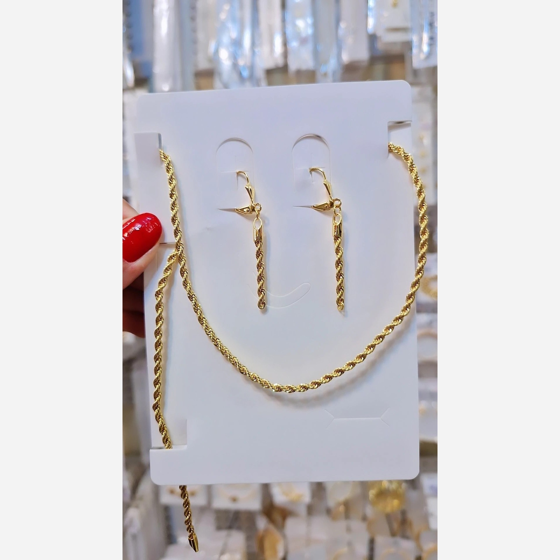 سرویس زنانه خارجی رنگ ثابت آبکاری طلا