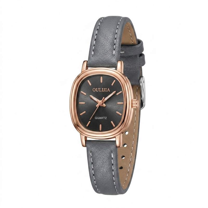 ساعت مچی عقربه‌ای زنانه اولیجیا کوارتز مدل لوکس مینیمال بند چرم کد O009