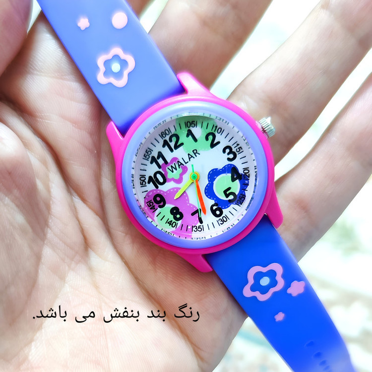 ساعت مچی عقربه ای بچگانه والار مدل عروسکی طرح گل