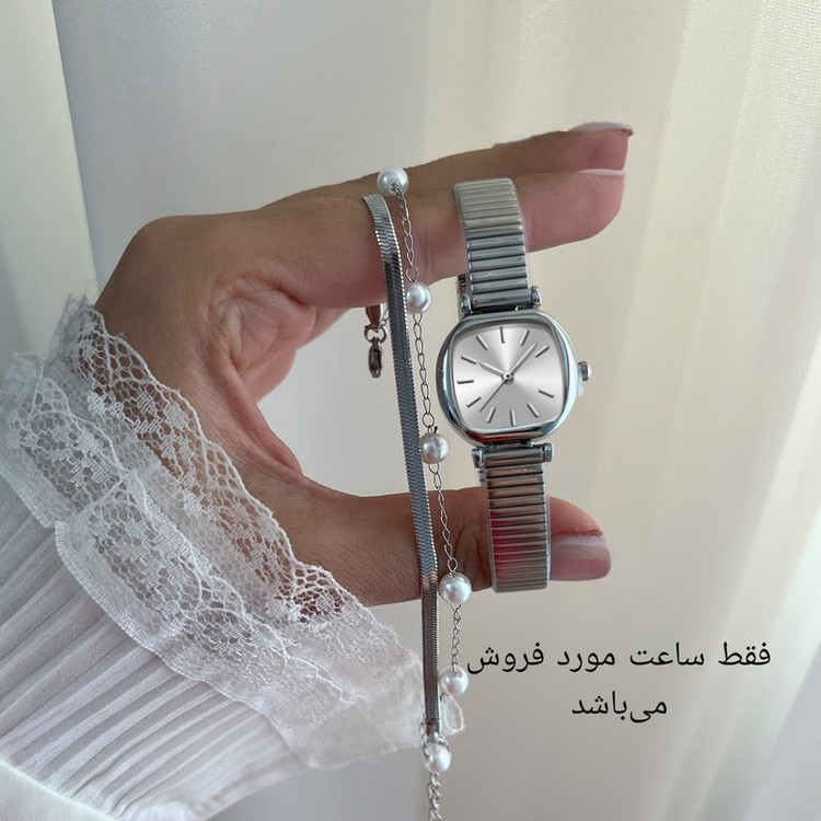 ساعت مچی عقربهای کوارتز زنانه مدل مینیمال کلاسیک بند کرکره ای کد ۴