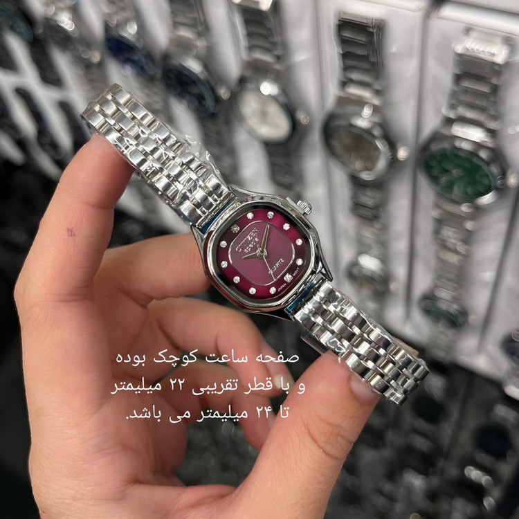 ساعت مچی عقربهای کوارتز زنانه مدل مینیمال لوکس کلاسیک بند فول استیل قفل مخفی کد CZ002