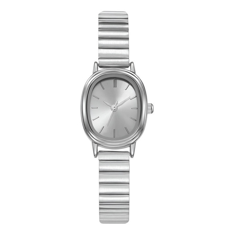 ساعت مچی عقربه ای زنانه مدل بند استیل طرح ریلی کد 2.2