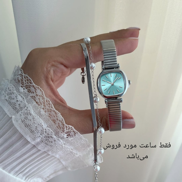 ساعت مچی عقربهای کوارتز زنانه مدل مینیمال کلاسیک بند کرکره ای کد ۲