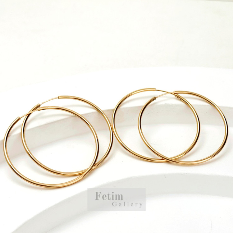گوشواره ژوپینگ حلقه ایی سایز بزرگ