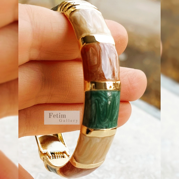 بنگل دستبند میناکاری اصل وارداتی