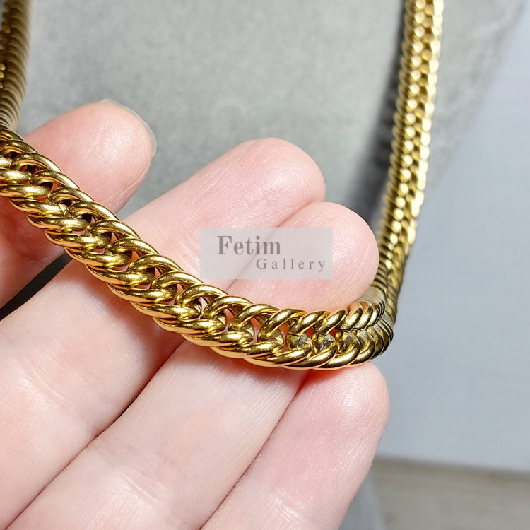 گردنبند کارتیر استیل مردانه 60 سانت 8 میل