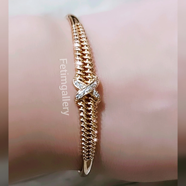 دستبند النگویی ژوپینگ طرح ایکس