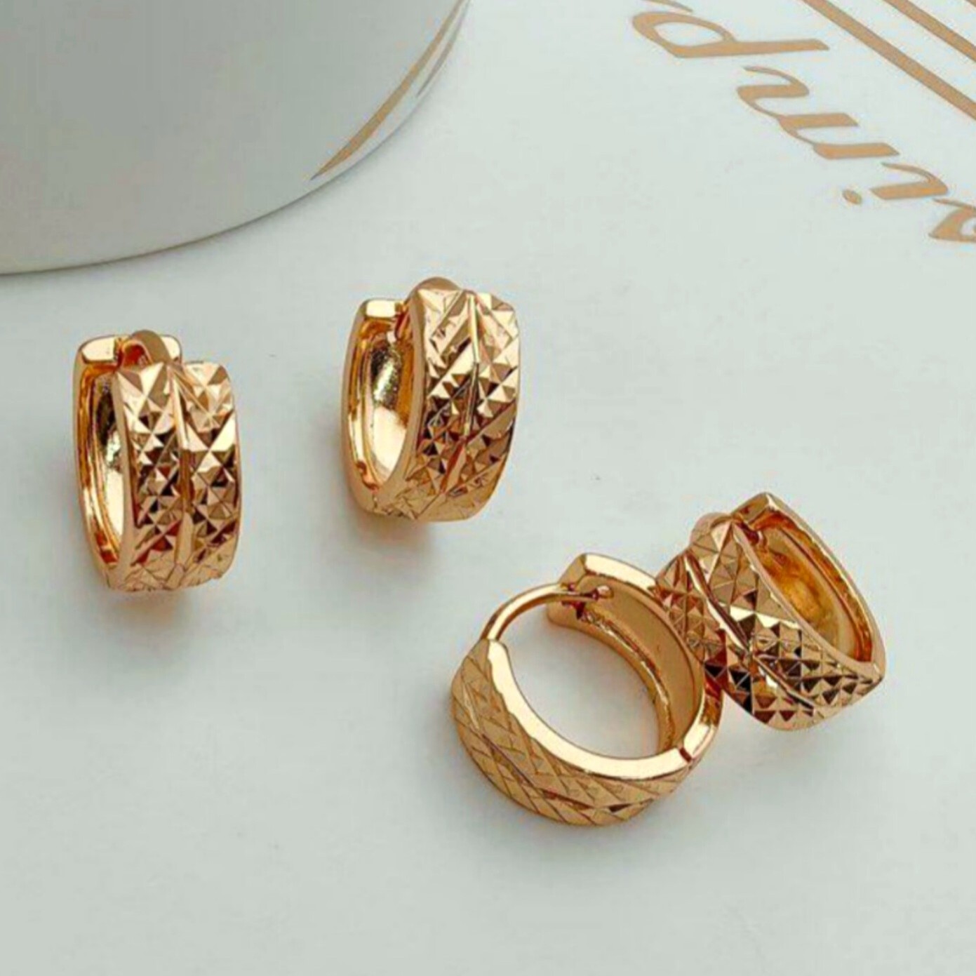 گوشواره حلقه ایی ژوپینگ کپی طلا