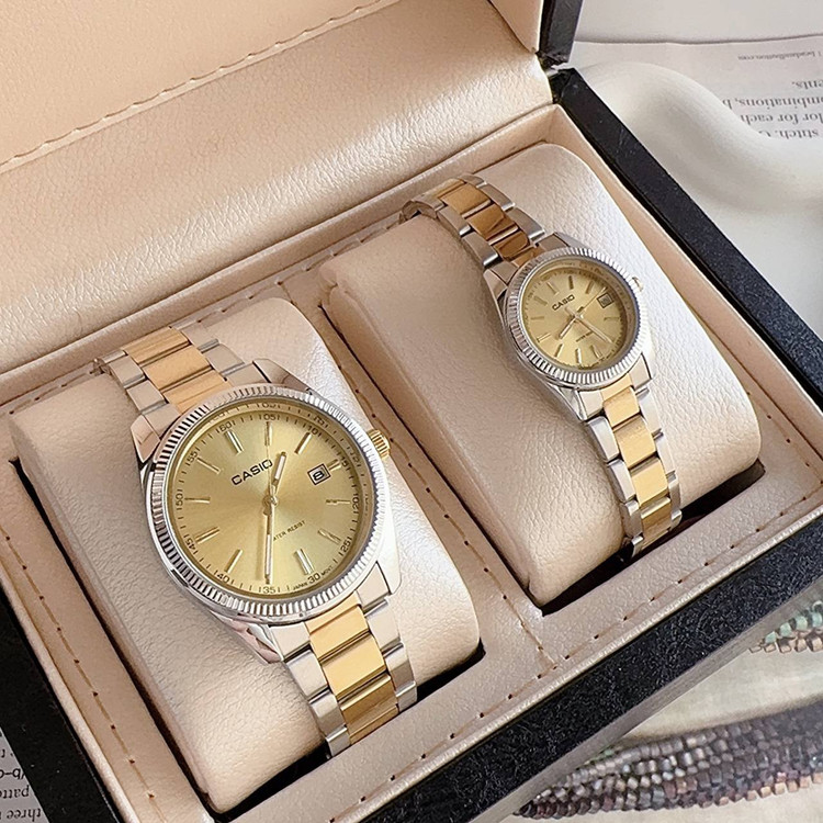 ساعت ست زنانه و مردانه مارک CASIO ضد آب موتور ژاپن